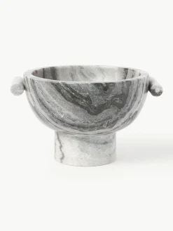 Decoratieve schaal Fossil van marmer, H 15 cm^Westwing Collection Hot