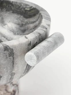 Decoratieve schaal Fossil van marmer, H 15 cm^Westwing Collection Hot