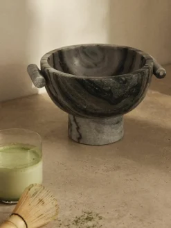 Decoratieve schaal Fossil van marmer, H 15 cm^Westwing Collection Hot