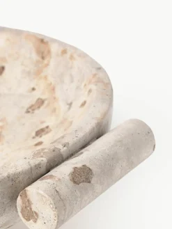 Decoratieve schaal Fossil van marmer, H 10 cm^Westwing Collection Online