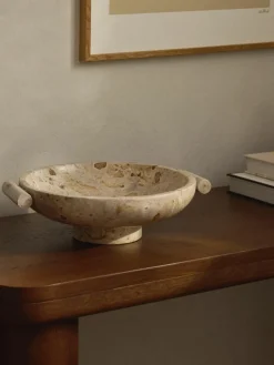 Decoratieve schaal Fossil van marmer, H 10 cm^Westwing Collection Online