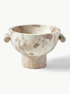 Decoratieve schaal Fossil van marmer, H 15 cm^Westwing Collection Hot