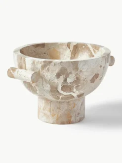 Decoratieve schaal Fossil van marmer, H 15 cm^Westwing Collection Hot