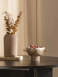 Decoratieve schaal Fossil van marmer, H 15 cm^Westwing Collection Hot