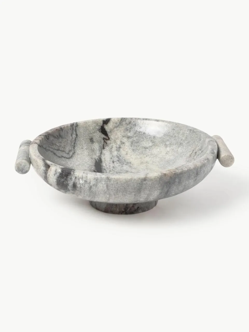 Decoratieve schaal Fossil van marmer, H 10 cm^Westwing Collection Sale