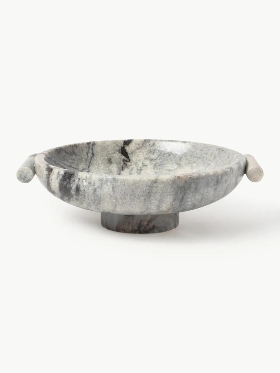 Decoratieve schaal Fossil van marmer, H 10 cm^Westwing Collection Sale