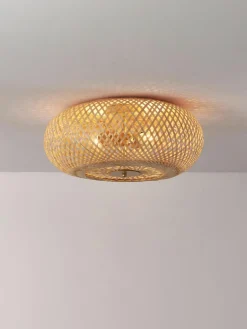 Design plafondlamp Evelyn van bamboehout, naturel^Westwing Collection Best
