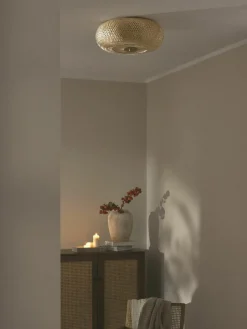 Design plafondlamp Evelyn van bamboehout, naturel^Westwing Collection Best
