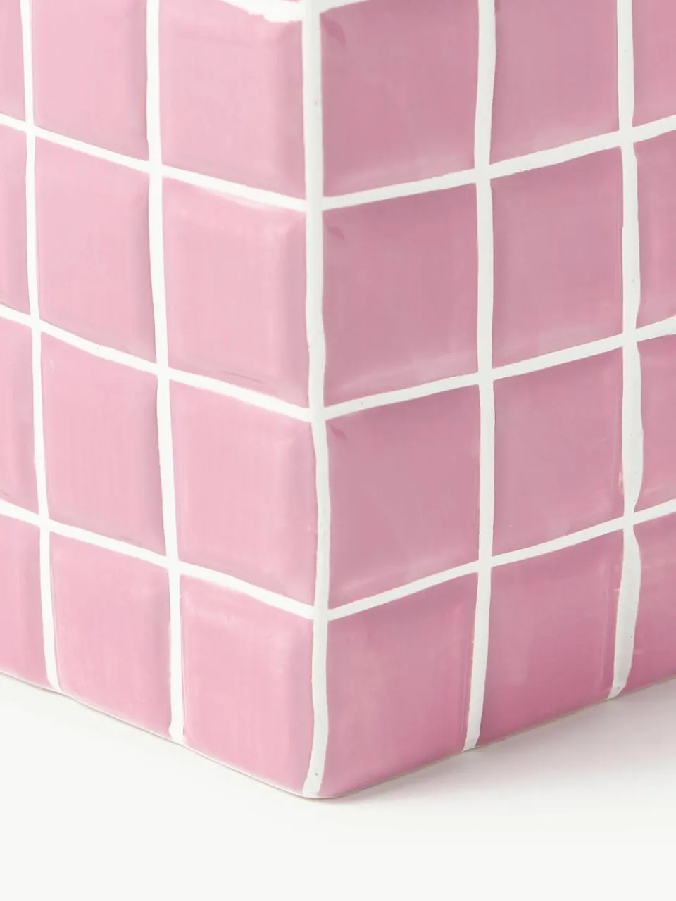 Design vaas Tile met tegellook, H 21 cm^&k Amsterdam Discount