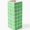Design vaas Tile met tegellook, H 28 cm^&k Amsterdam Sale