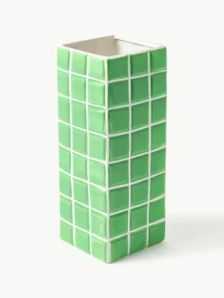 Design vaas Tile met tegellook, H 28 cm^&k Amsterdam Sale