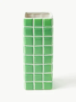 Design vaas Tile met tegellook, H 28 cm^&k Amsterdam Sale