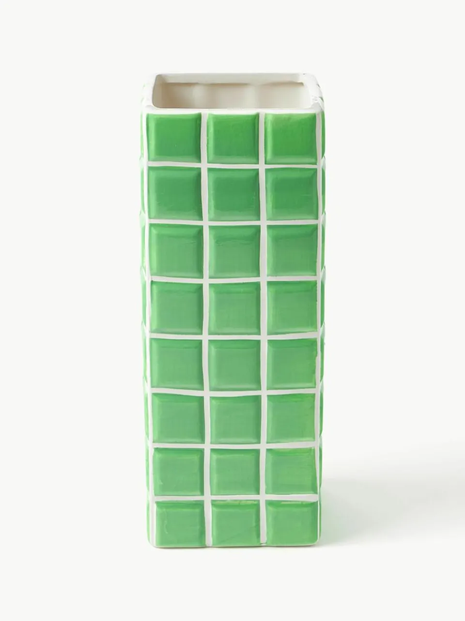 Design vaas Tile met tegellook, H 28 cm^&k Amsterdam Sale