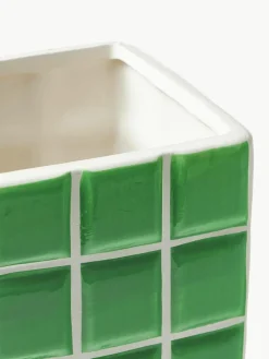 Design vaas Tile met tegellook, H 28 cm^&k Amsterdam Sale