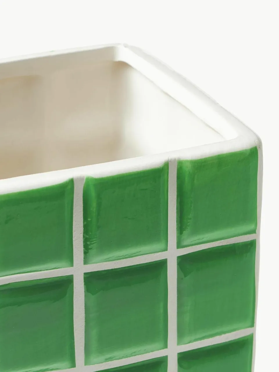 Design vaas Tile met tegellook, H 28 cm^&k Amsterdam Sale