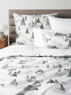 Designer katoenen perkal dekbedovertrek Forest^Westwing Collection Discount
