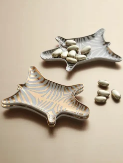 Designer sierschaal Zebra gemaakt van porselein^Jonathan Adler Clearance
