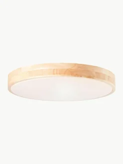 Dimbare LED plafondlamp Slimline van hout met afstandsbediening^Westwing Fashion