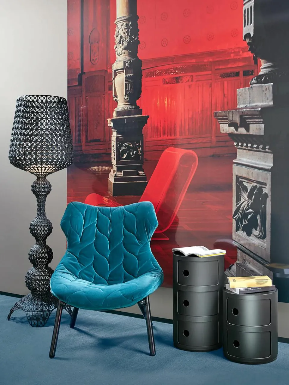 Dimbare LED vloerlamp Kabuki^Kartell Hot