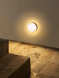 Dimbare outdoor LED wandlamp Plaff-On!, mondgeblazen^Marset Outlet