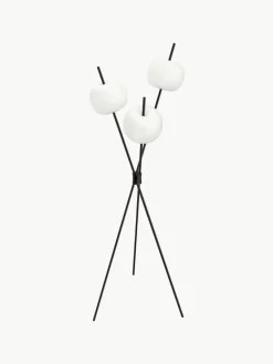 Dimbare tripod vloerlamp Kushi, mondgeblazen^kdln Fashion