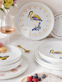 Dinerbord Flamboyant, set van 4^Westwing Collection Clearance
