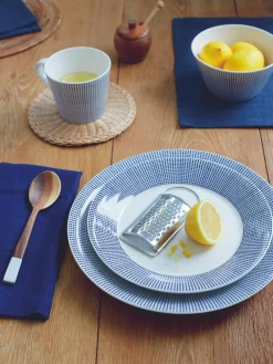 Dinerbord Pacific blauw van porselein, set van 6^ROYAL DOULTON Clearance
