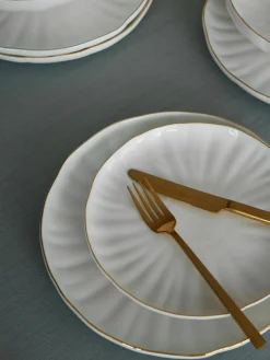 Dinerbord Sali met reliëf, 2 stuks^Westwing Collection Fashion