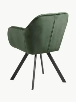 Draaibare fluwelen armstoel Lucie^Westwing Best