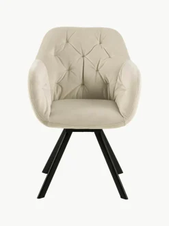 Draaibare fluwelen armstoel Lucie^Westwing Discount