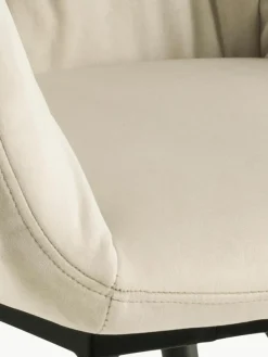 Draaibare fluwelen armstoel Lucie^Westwing Discount