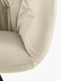 Draaibare fluwelen armstoel Lucie^Westwing Discount