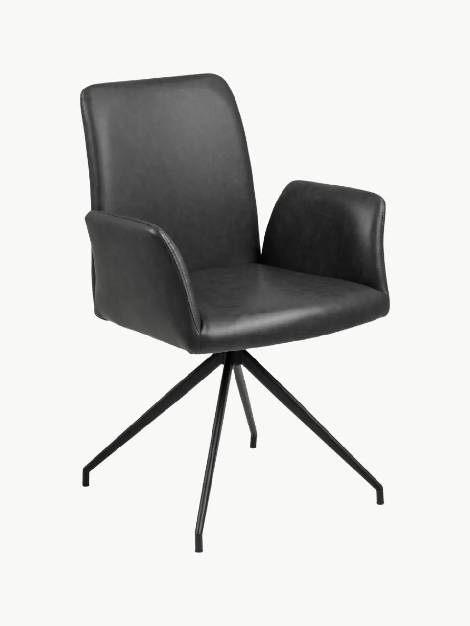 Draaibare kunstleren armstoel Naya^Westwing Sale