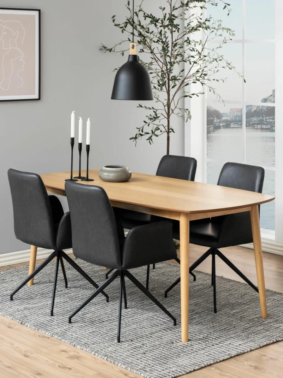 Draaibare kunstleren armstoel Naya^Westwing Sale