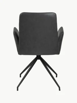 Draaibare kunstleren armstoel Naya^Westwing Sale
