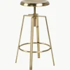 Draaibare metalen barkruk Goose, in hoogte verstelbaar^Westwing Best