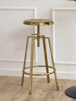 Draaibare metalen barkruk Goose, in hoogte verstelbaar^Westwing Best