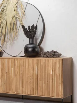Dressoir Avourio van eikenhout met geribde voorzijde^Westwing Sale