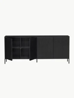 Dressoir Avourio van grenenhout met geribde voorkant^Westwing Discount