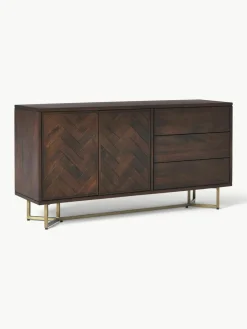 Dressoir Luca van mangohout met visgraat-patroon^Westwing Collection Discount