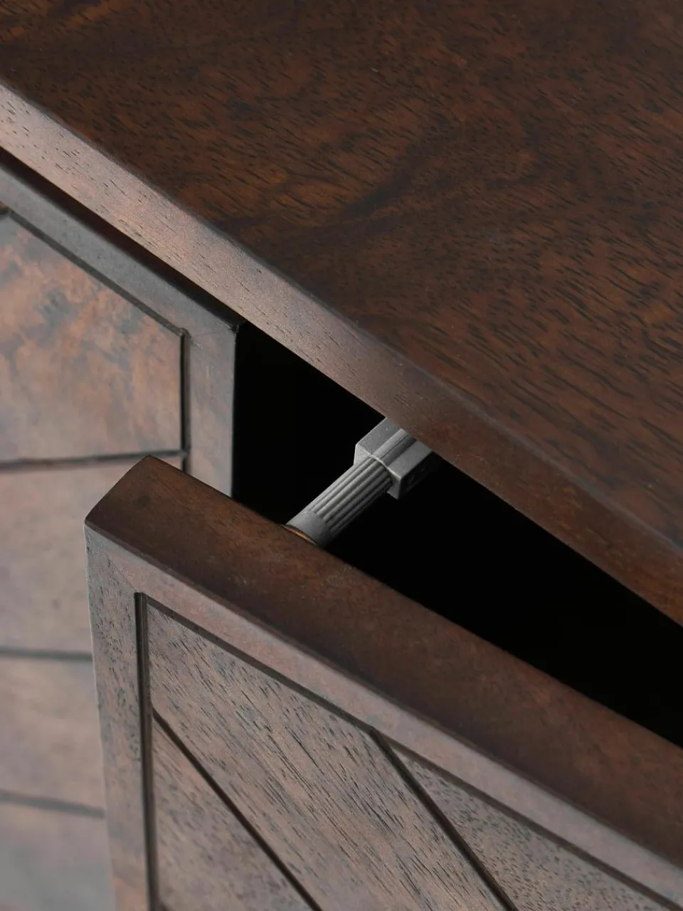 Dressoir Luca van mangohout met visgraat-patroon^Westwing Collection Discount