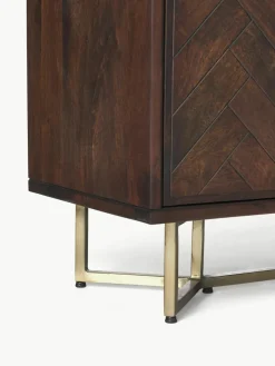 Dressoir Luca van mangohout met visgraat-patroon^Westwing Collection Discount