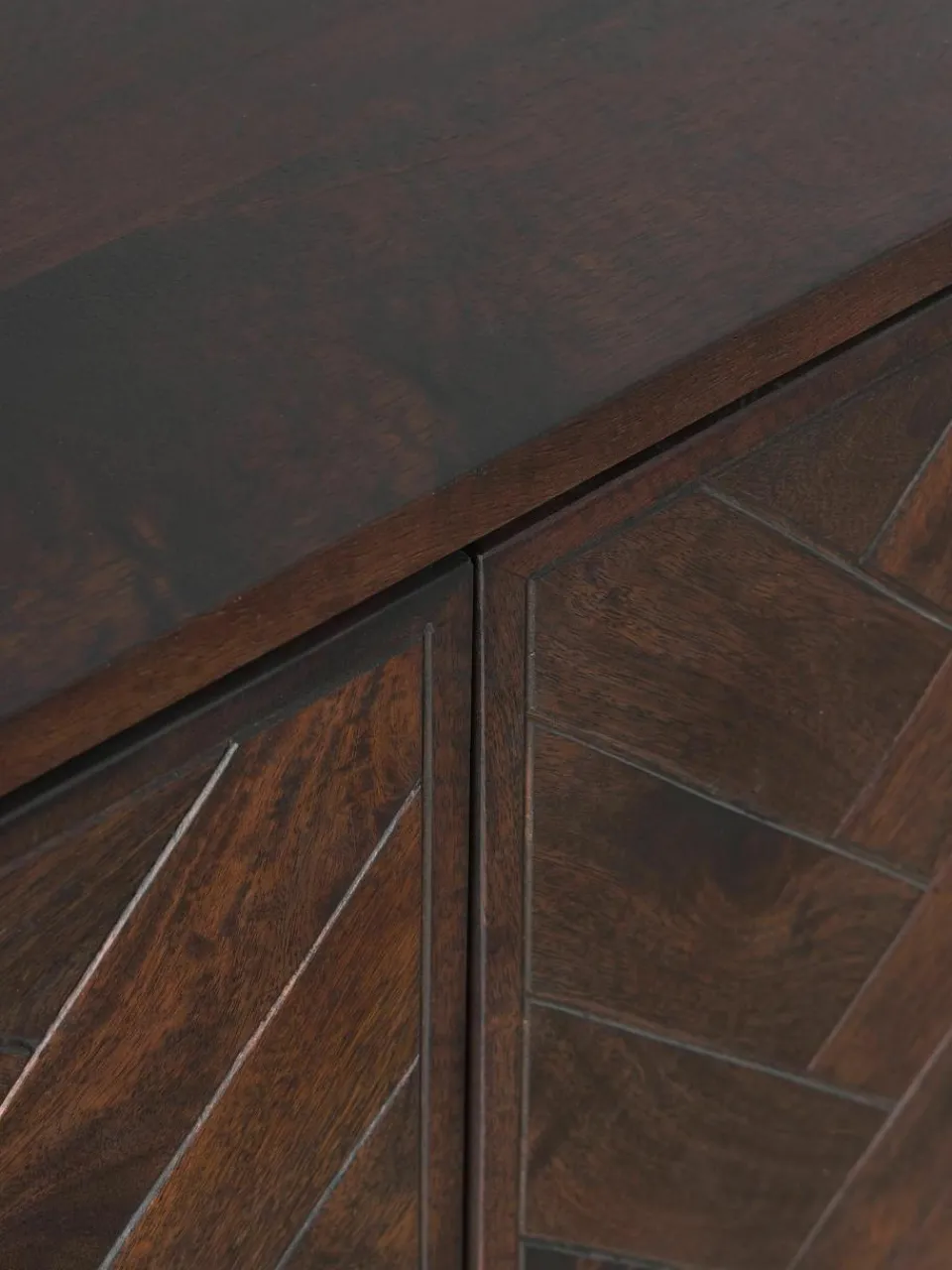 Dressoir Luca van mangohout met visgraat-patroon^Westwing Collection Discount