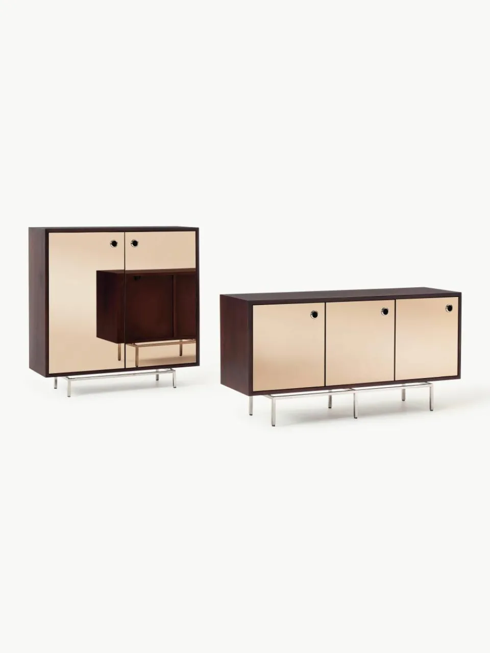 Dressoir Scarlett met spiegelglazen deuren^Westwing Collection Best