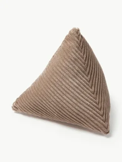 Driehoekige corduroy kussen Kylen^Westwing Collection New