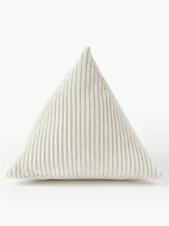 Driehoekige corduroy kussen Kylen^Westwing Collection New