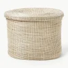 Dubbele wasmand Aleya van zeegras met deksel^Westwing Collection New