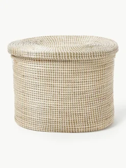 Dubbele wasmand Aleya van zeegras met deksel^Westwing Collection New