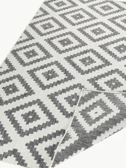 Dubbelzijdig in- & outdoor vloerkleed Malta in grijs/crème kleur^Westwing Clearance