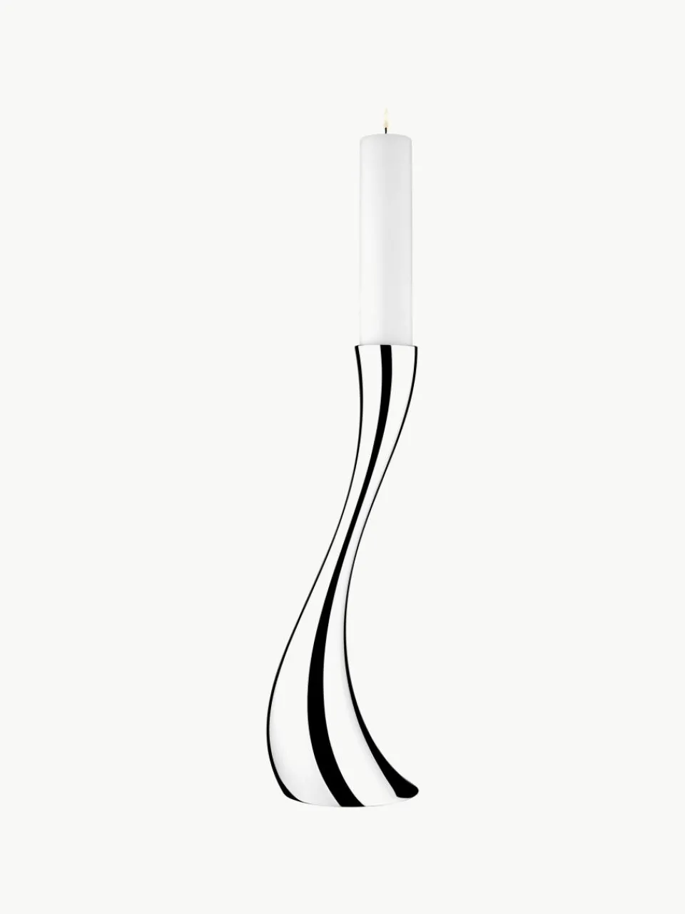 Edelstalen kandelaar Cobra in organische vorm, H 50 cm^GEORG JENSEN Fashion